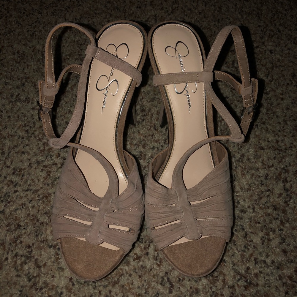Jessica Simpson Platform Nude heels